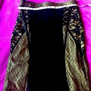 TRIPP SKIRT M VELVET LACE WIGGLE